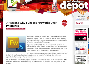 7 Reasons Why I Choose Fireworks Over Photoshop